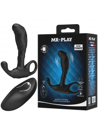 Черный изогнутый массажёр простаты с вибрацией и пультом ДУ - Baile - в Смоленске купить с доставкой