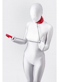 Красный ошейник с подкладкой из меха - ToyFa - купить с доставкой в Смоленске