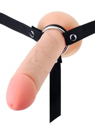 Мужской полый страпон на регулируемых ремешках - 22 см. - Sex Expert - купить с доставкой в Смоленске