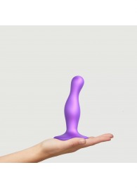 Фиолетовая насадка Strap-On-Me Dildo Plug Curvy size S - Strap-on-me - купить с доставкой в Смоленске