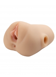 Телесный мастурбатор с вибрацией Double Pounder Vibrating Squeeze Stroker - Pipedream - в Смоленске купить с доставкой