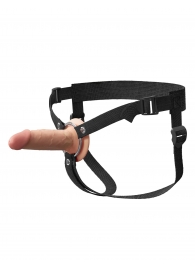 Телесный пустотелый фаллопротез 5’’ Hollow Silicone Strap-On - 14 см. - Pipedream - купить с доставкой в Смоленске