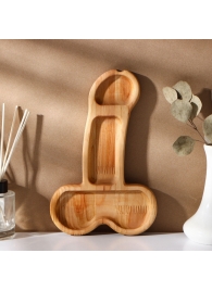 Деревянное блюдо для подачи в форме члена (25 х 16,5 х 1,7 см) - Сима-Ленд - купить с доставкой в Смоленске