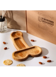 Деревянное блюдо для подачи в форме члена (25 х 16,5 х 1,7 см) - Сима-Ленд - купить с доставкой в Смоленске