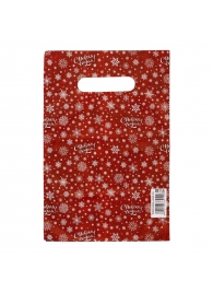 Красный подарочный новогодний пакет с вырубной ручкой (20х30 см) - Сима-Ленд - купить с доставкой в Смоленске