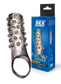 Дымчатая насадка на пенис с выпуклостями - 11 см. - Sex Expert - в Смоленске купить с доставкой