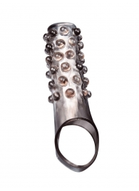 Дымчатая насадка на пенис с выпуклостями - 11 см. - Sex Expert - в Смоленске купить с доставкой