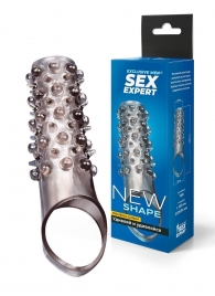 Дымчатая насадка на пенис с шипами и выпуклостями - 12 см. - Sex Expert - в Смоленске купить с доставкой