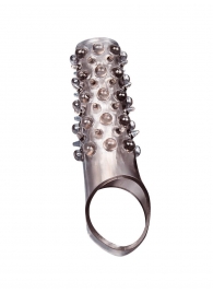 Дымчатая насадка на пенис с шипами и выпуклостями - 12 см. - Sex Expert - в Смоленске купить с доставкой