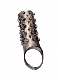 Дымчатая насадка на пенис с шипами и выпуклостями - 12,5 см. - Sex Expert - в Смоленске купить с доставкой