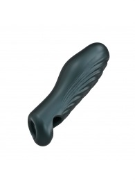 Серая силиконовая насадка на пенис с подхватом Manwan Ryzer - Manwan - в Смоленске купить с доставкой