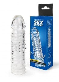 Прозрачная закрытая насадка на пенис - 17 см. - Sex Expert - в Смоленске купить с доставкой