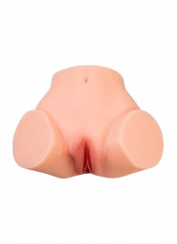 Телесный реалистичный мастурбатор-полуторс с 2 любовными входами - No Name - в Смоленске купить с доставкой