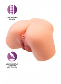 Телесный реалистичный мастурбатор-полуторс с 2 любовными входами - No Name - в Смоленске купить с доставкой