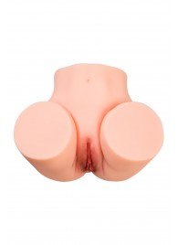 Телесный мастурбатор в форме попки с 2 любовными входами - No Name - в Смоленске купить с доставкой