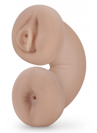 Телесный люминесцентный двусторонний мастурбатор Tasha - Blush Novelties - в Смоленске купить с доставкой