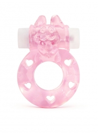 Розовое эрекционное виброкольцо в форме зайчика - 1137 - в Смоленске купить с доставкой