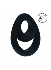 Черное эрекционное кольцо Double Ergo Silicone Cockring - Shots Media BV - в Смоленске купить с доставкой