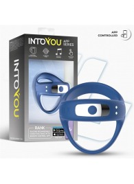 Синее интерактивное эрекционное виброкольцо Rank - Intoyou - в Смоленске купить с доставкой
