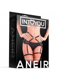 Черные стрепы на бёдра Aneir - Intoyou - купить с доставкой в Смоленске