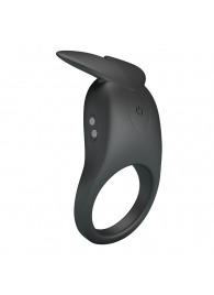 Черное перезаряжаемое виброкольцо Carlton - Baile - в Смоленске купить с доставкой