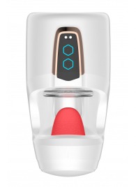 Белый мастурбатор с язычком и возвратно-поступательными движениями - Secwell - в Смоленске купить с доставкой