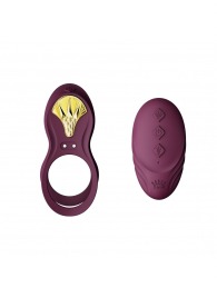 Фиолетовое эрекционное виброкольцо Bayek с пультом ДУ - Zalo - в Смоленске купить с доставкой