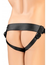 Телесный фаллопротез на черных ремнях Conall - 15 см. - ToyFa - купить с доставкой в Смоленске