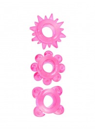 Комплект из 3 розовых эрекционных колец - Erowoman-Eroman - в Смоленске купить с доставкой