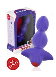 Фиолетовая анальная вибропробка с управлением через приложение - 13,5 см. - Oninder
