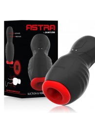 Черно-красный мастурбатор с вибрацией и всасыванием - JAMYJOB - в Смоленске купить с доставкой