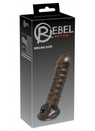 Насадка на пенис Rebel smoke с рёбрышками и отверстием под мошонку - Orion - в Смоленске купить с доставкой
