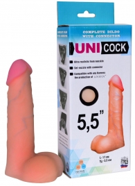 Фаллическая насадка Харнесс UNICOCK 5,5  - 17 см. - LOVETOY (А-Полимер) - купить с доставкой в Смоленске