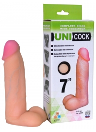 Фаллическая насадка Харнесс UNICOCK 7  - 19 см. - LOVETOY (А-Полимер) - купить с доставкой в Смоленске
