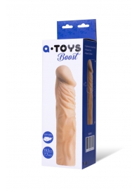 Насадка с ярко выраженной головкой и рельефным стволом - 19 см. - A-toys - в Смоленске купить с доставкой