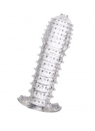 Гелевая прозрачная насадка c шипами - 12 см. - Toyfa Basic - в Смоленске купить с доставкой