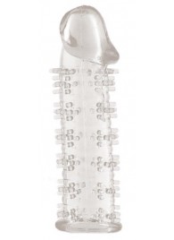 Гелевая прозрачная насадка с шипами - 12 см. - Toyfa Basic - в Смоленске купить с доставкой