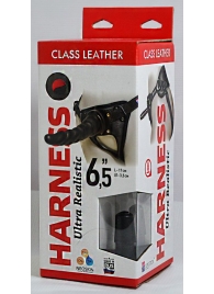 Насадка-фаллоимитатор на кожаных трусиках Harness Ultra Realistic 6,5  - 18,5 см. - LOVETOY (А-Полимер) - купить с доставкой в Смоленске