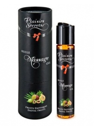 Массажное масло с ароматом экзотических фруктов Huile de Massage Gourmande Fruits Exotiques - 59 мл. - Plaisir Secret - купить с доставкой в Смоленске