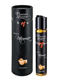Массажное масло с ароматом карамели Huile de Massage Gourmande Caramel - 59 мл. - Plaisir Secret - купить с доставкой в Смоленске