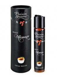 Массажное масло с ароматом крем брюле Huile de Massage Gourmande Creme Brulée - 59 мл. - Plaisir Secret - купить с доставкой в Смоленске