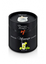 Массажная свеча с ароматом мохито Bougie de Massage Mojito - 80 мл. - Plaisir Secret - купить с доставкой в Смоленске