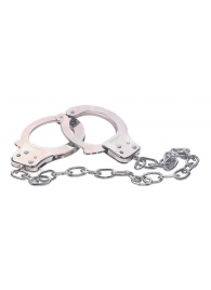 Наручники из металла с длинной цепочкой CHROME HANDCUFFS METAL HANDCUFFS W. KEY - NMC - купить с доставкой в Смоленске