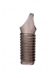 Дымчатая насадка с рёбрышками и подхватом мошонки ToyFa XLover - 12,5 см. - ToyFa - в Смоленске купить с доставкой