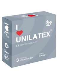 Презервативы с рёбрами Unilatex Ribbed - 3 шт. - Unilatex - купить с доставкой в Смоленске