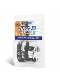Утяжка на пенис на замочке Duo Cock And Ball Lock - BlueLine - купить с доставкой в Смоленске