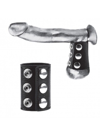 Утяжка на пенис на кнопочках 100% PVC STRAP WITH METAL SNAP - BlueLine - купить с доставкой в Смоленске