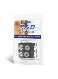 Ремень на член и мошонку 1.5  Cock Ring With Ball Strap - BlueLine - купить с доставкой в Смоленске