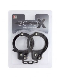 Чёрные наручники из листового металла BONDX METAL CUFFS BLACK - Dream Toys - купить с доставкой в Смоленске