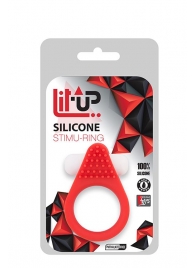 Красное эрекционное кольцо LIT-UP SILICONE STIMU RING 1 RED - Dream Toys - в Смоленске купить с доставкой